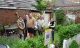 Ann Wyatt right welcoming visitors to her garden in Marlborough