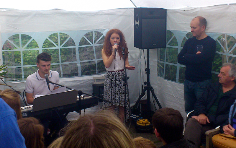 Joanna Peskett and Ben Lythe, candidates for the 'Best Newcomer' award, appearing at Bow House on Saturday evening