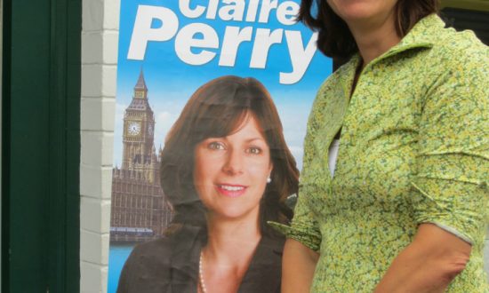 Claire Perry - outside The Food Gallery