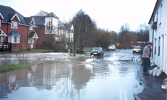 Kennet Place after the River Kennet burst its banks