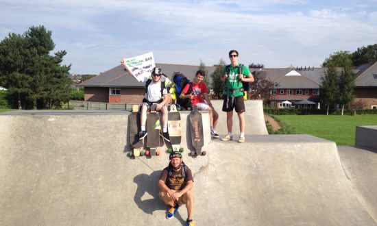 Longboarders at Marlborough skate park