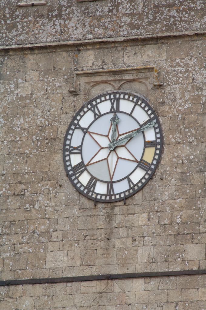 West-facing clock face on St Marys Tower