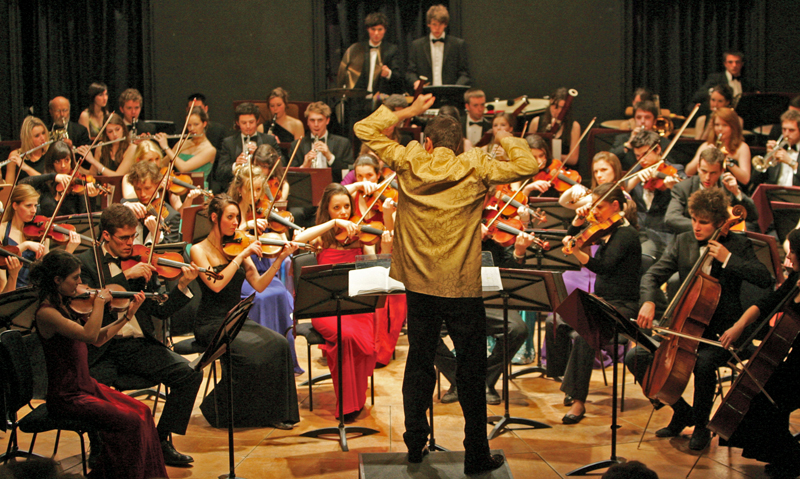 Philip Dukes conducts Marlborough College Symphony Orchestra