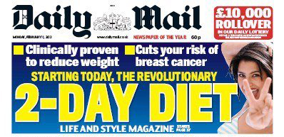The 2-Day diet from the Daily Mail