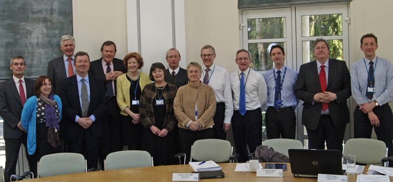 Left to right: John Goodall (Wiltshire Council, Public Health standing in for Maggie Rae, Director of Public Health and Protection), Dr Debbie Beale (WWKYD), Dr Jonathan Rayner (GP Vice-Chair, NEW), Dr Mark Smithies (Secondary Care Doctor – who has to be from outside the CCG’s area), Dr Stephen Rowlands (Chairman), Deborah Fielding (Accountable Officer), Christine Reid (Lay Member), David Noyes (Director of Planning, Performance and Corporate Services), Dr Celia Grummitt (GP Vice-Chair, Sarum), Peter Lucas (Lay Member & CCG Vice Chairman), Mike Relph (Group Director, WWKYD), Mark Harris (Group Director, Sarum), Dr Toby Davies (GP Chairman, Sarum), Simon Truelove (Chief Financial Officer.)