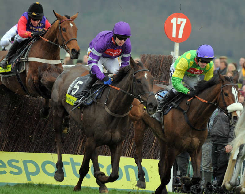 Kauto Star (right) and Denman (centre) (courtesy Racing Post Photos)