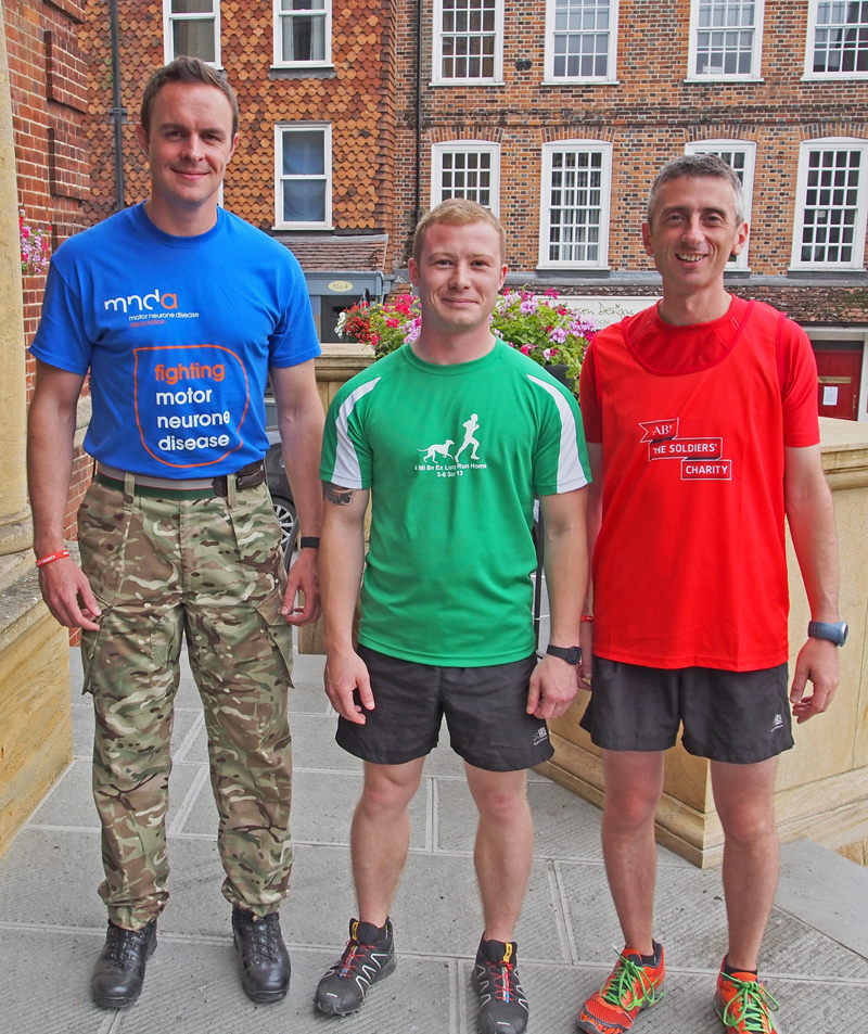 The Charity T-shirts with (right) WO2 Connors