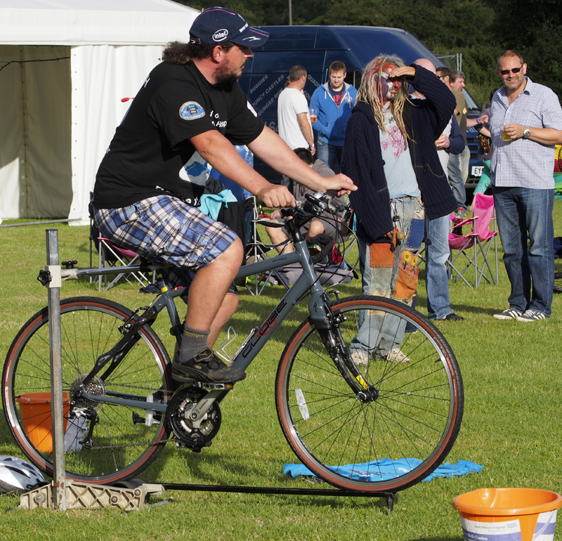 Daniel fundraising at the Pewsey Music festival
