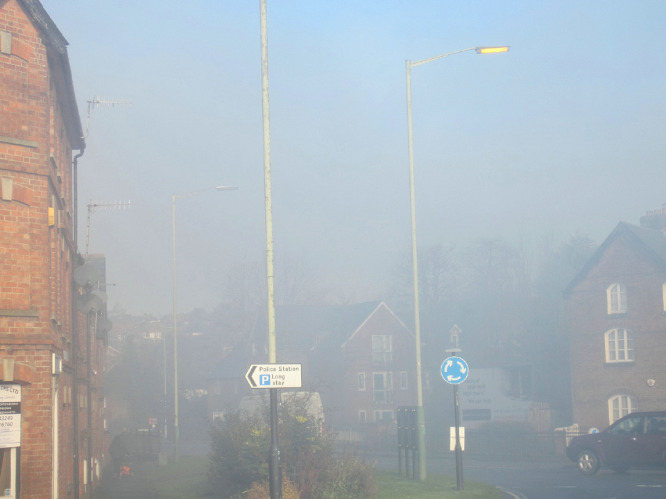 Very smoky London Road junction