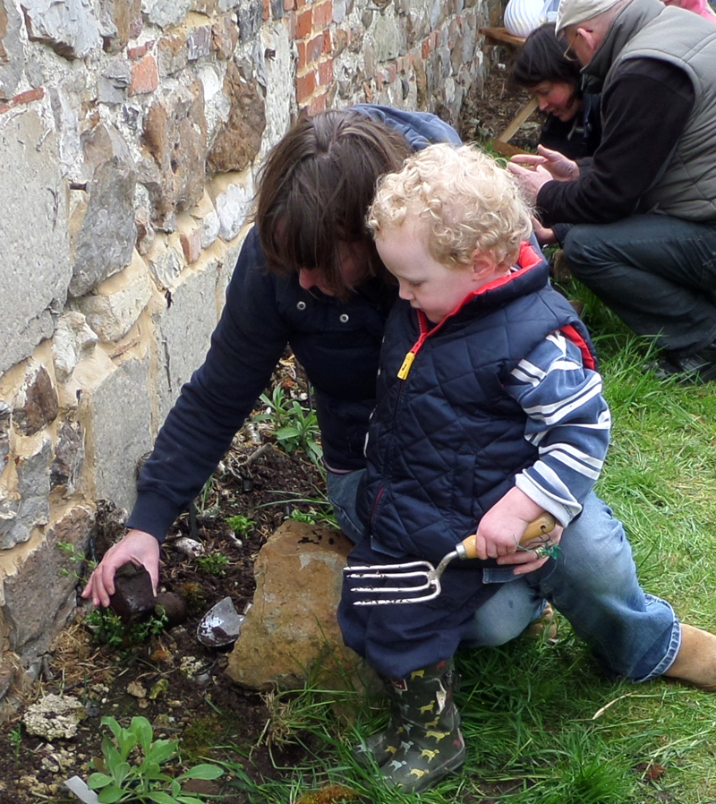 Aldbourne's youngest wild flower planter
