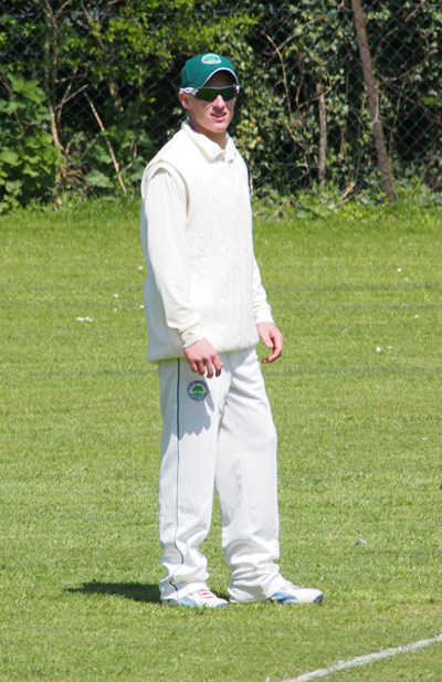 Marlborough’s overseas player Dylan Bennie in the field
