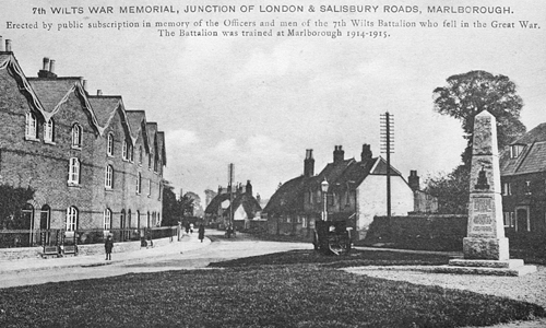 War Memorail to 7 Battalion in its original position at the junction of London and Salisbury Roads