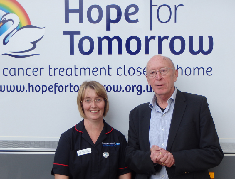 John Exelby with Nurse Helen Winter