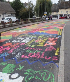 Pewsey's painted bridge