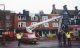 The scene of the fire that damaged four historic properties in Marlborough High Street in 1993