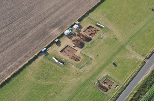 Aerial of the dig in 2014
