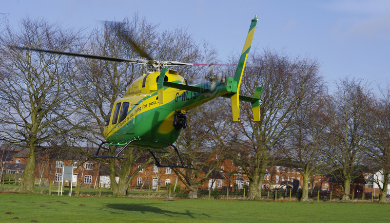 Wiltshire's new Air Ambulance on its first call