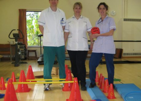 The Falls Clinic Team: l to r – Pete Sears (Occupational Therapist), Karen Roberts (Physiotherapist), Hayley Wylie (Health Care Support Worker)