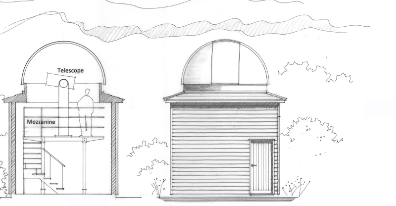 The proposed obervatory at The Barge Inn