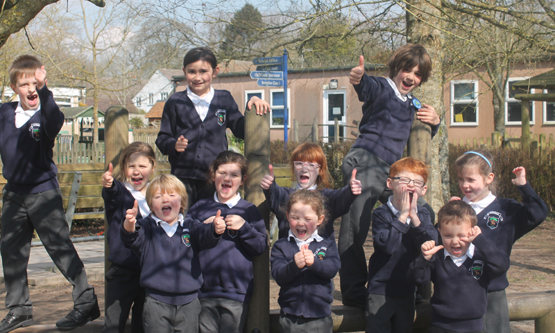 ...and some celebratory thumbs up.
