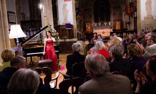 Anna Zassimova at St Peter's Church (photo copyright Magnus Arrevad) (Click to enlarge)