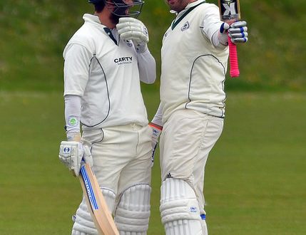 New Caotain Arran Dickinson acknowledging his recent century against Westbury