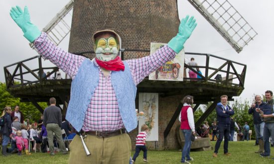 David Lemon as Mr Toad welcomes visitors to the windmill