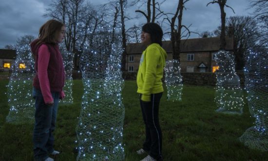 Children enjoy Avebury's Circle of Lights