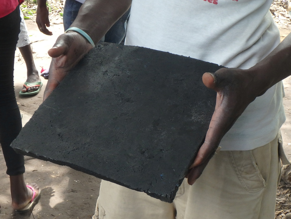 Success! A perfect roof tile...