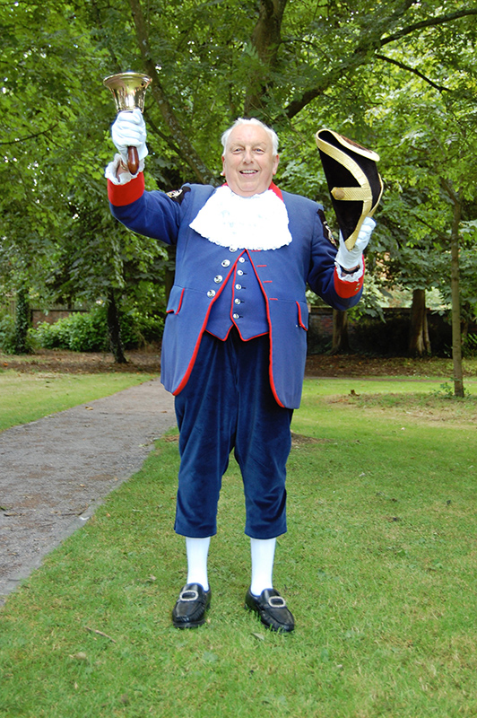 Town crier Alfie Johnson in 2008