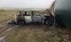 The burned-out car was driven into a tanker