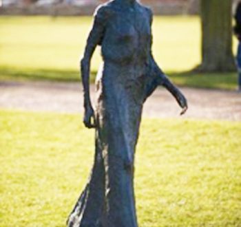 Elizabeth Frink's 'Walking Madonna' in the Salisbury Catherdral Close