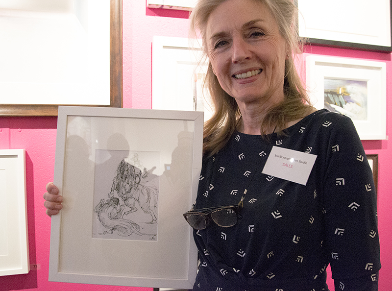 Jenny Arthy is teaching art to wounded soldiers at Help for Heroes HQ Tedworth House as part of their therapy. Fittingly, one of her drawings features a knight on horseback fighting a dragon