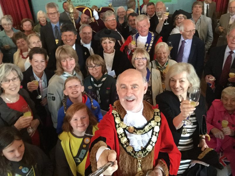 The first(?) Civic Selfie - pic courtesy of Marlborough's Mayor, Councillor Noel Barrett-Morton