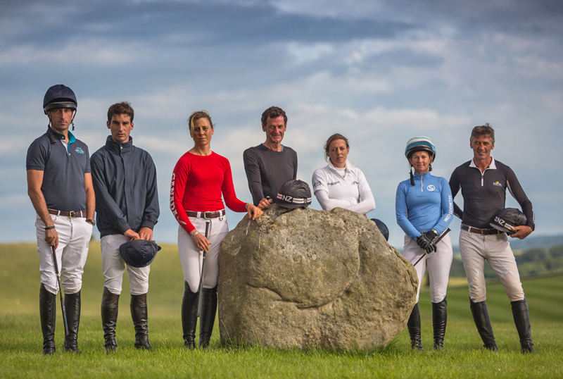 L-R: Tim Price, Astier Nicolas, Rebecca Howard, Sir Mark Todd, Flora Harris, Jonelle Price , Andrew Nicholson (Photo by Niels Van Gijn)