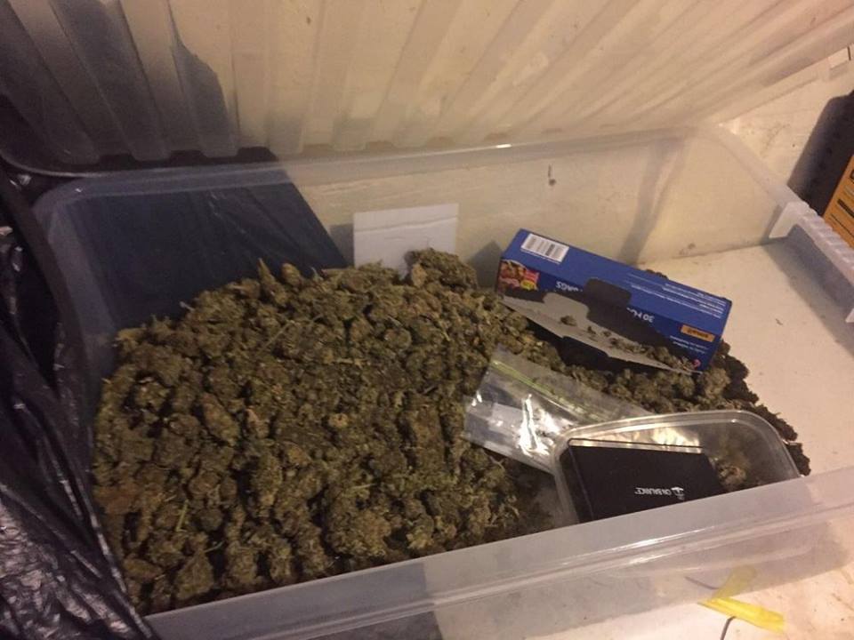 Suspected drugs seized in an early morning raid
