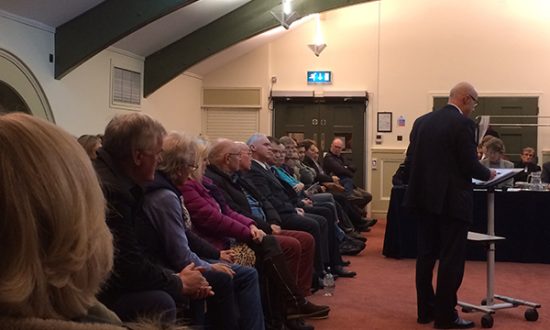 Ian Mellor addresses the meeting