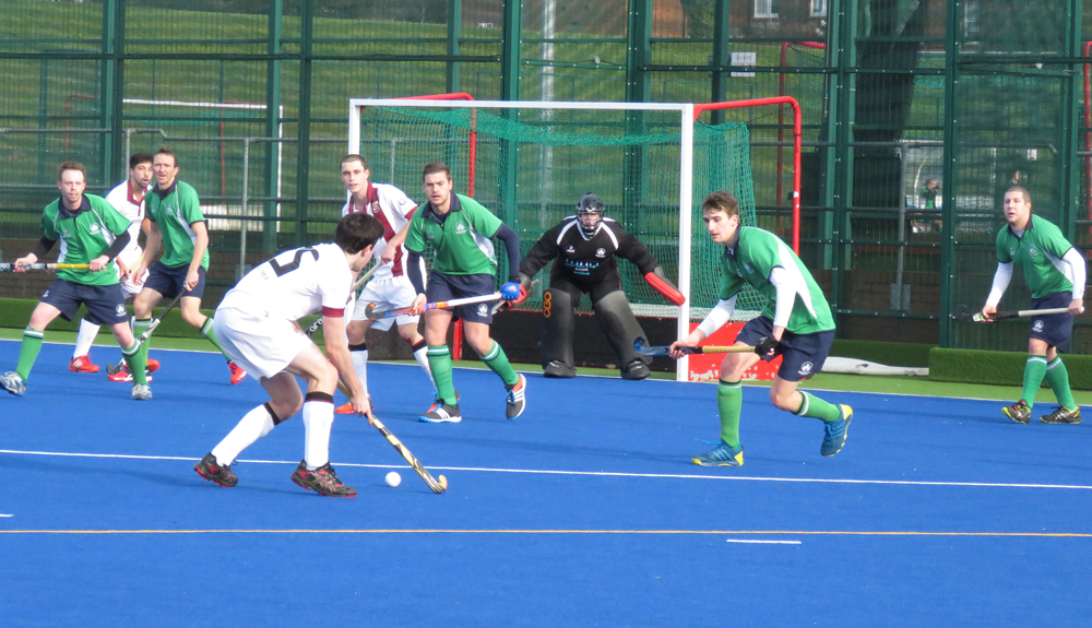 A tense moment in front of Marlborough's goal