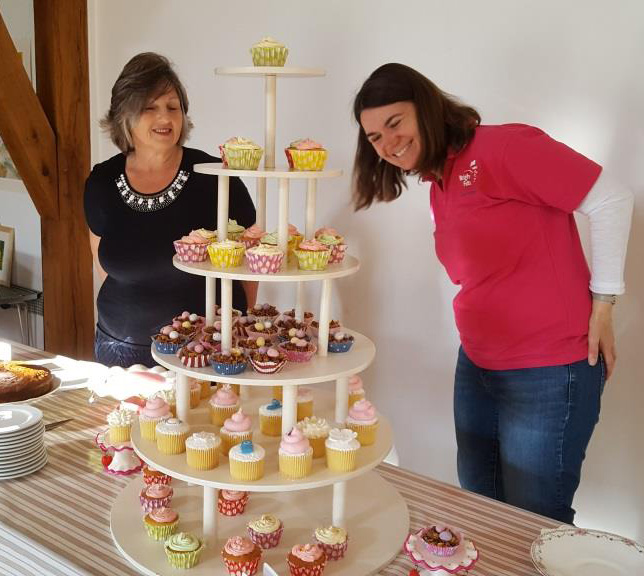 Fay of Fay's Fairy Cakes (L) with Jane Leighton