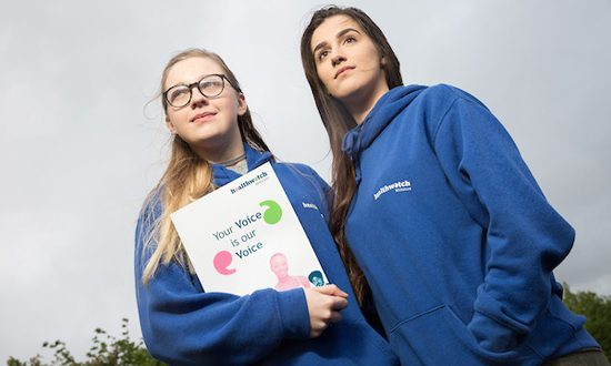 Zoe Tonks & Elley-May Timmins with the Young Listeners report - ready to present it to the Wiltshire Health & Wellbeing Board (Photos: Tim Gander)