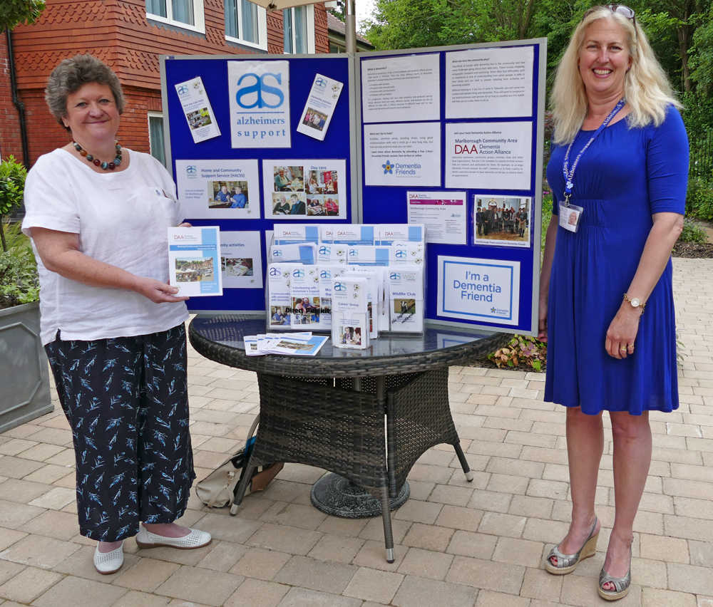Alison Hesketh (Dementia Action Alliance ) (left) with Sarah Marriott (Alzheimer’s Support Wiltshire)