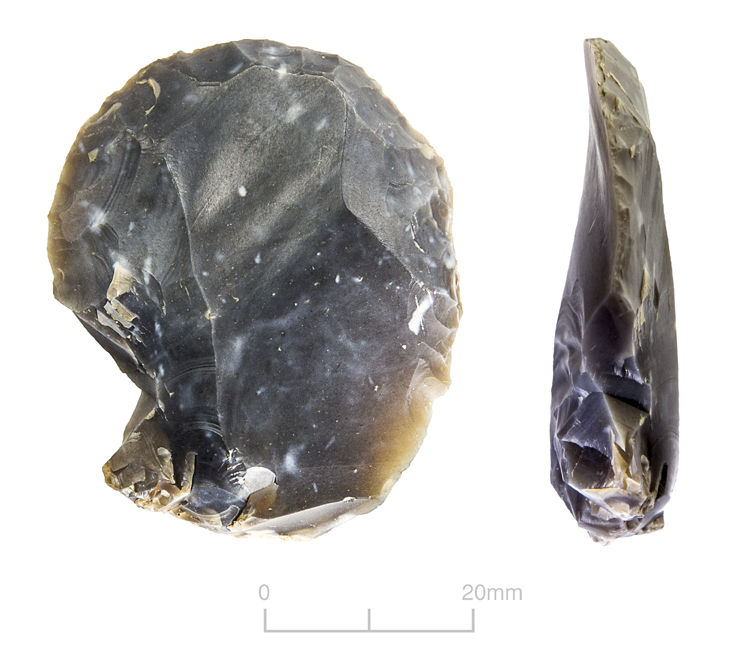 A Neolithic flint scraper