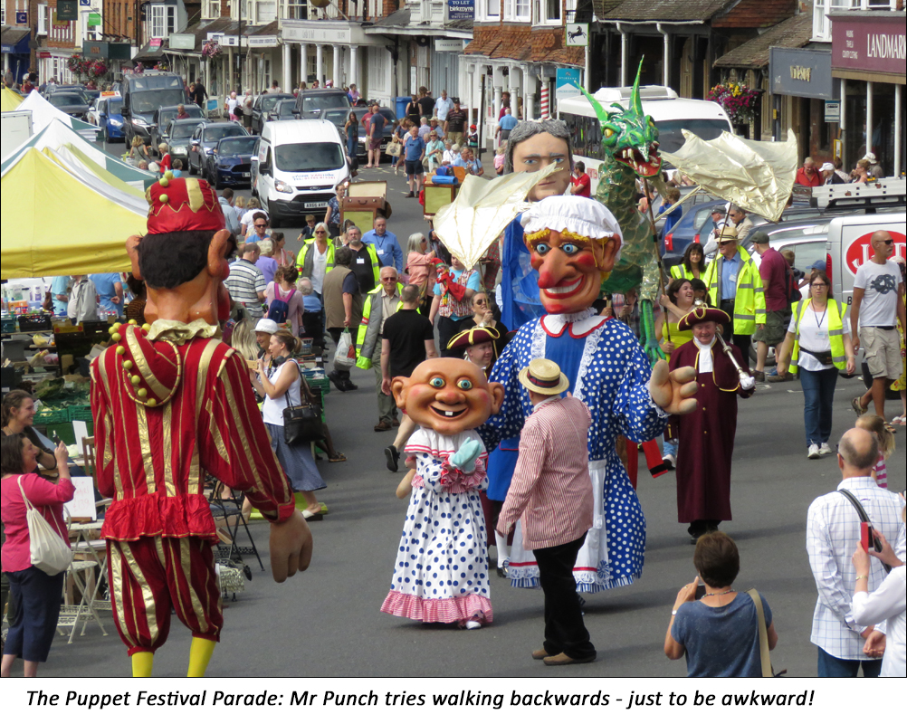 Fun parade with giant puppets opens Marlborough's tribute festival to