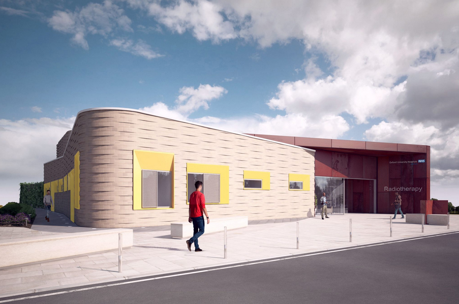 Architect's drawing of the new Radiotherapy Centre - on which work has already begun