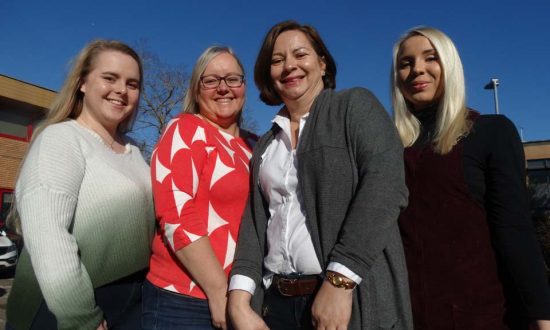 L to R: Madeleine, Tracy with Katie & Ellie Spanton