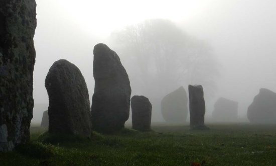 Avebury on a misty morning (copyright National Trust-Emma Weston)