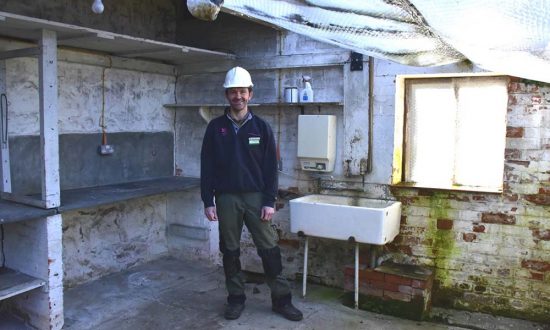 Head Gardener Simon Brooks in the potting shed