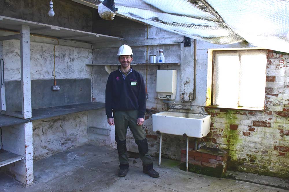 Head Gardener Simon Brooks in the potting shed