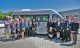 St John’s Year 7 students with the cheque they presented to Kennet Community Transport in front of the KCT minibus which now has the St John’s logo. Adults on left - left to right Roger Hegarty, Alexander Kirk Wilson, Roland Lockey (driver)