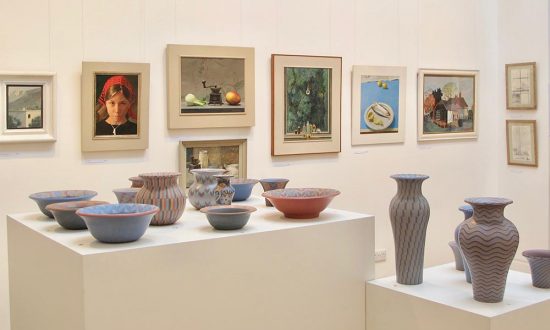 Mark Wickham paintings and Louise Wickham ceramics